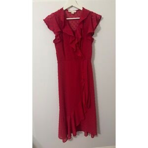 open lace back dress Faubert Mini Dress Red Gingham main image 1